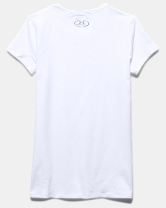 Girls' UA Charged Cotton® T-Shirt, White, pdpMainDesktop image number 3